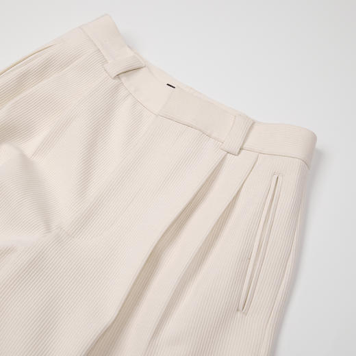 ROMI STUDIO“天丝羊毛”老钱质感坑条肌理宽松收脚裤 RWCWXG5963 商品图5