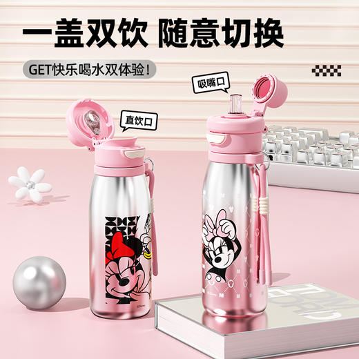迪士尼儿童保温水杯316不锈钢壶带吸管2025新款 商品图5