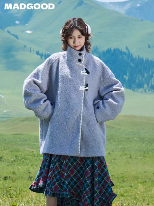 马得工地/MDGDWT13216/贝壳绣廓形摆圈圈呢大衣 商品图2