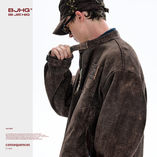 BJHG不计后果棉服男款冬新款棉衣潮牌美式复古重工立领夹克外套女 商品图2