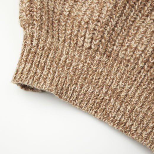 ROMI STUDIO“老钱腔调”羊绒羊毛肩膀拼皮高领毛织RWCWSG5551 商品图3