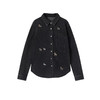 谜底黑色牛仔衬衣长袖2025冬季新品斑马绣花修身衬衫女254MC1719 商品缩略图4