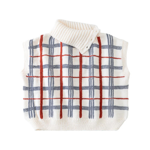 苏苏姐家斜领格致马甲手工diy棒针编织毛衣羊毛线团材料包 商品图4