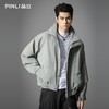 PINLI品立2025秋季新款男士宽松可翻高领纯色休闲梭织茄克外套潮GD253104148 商品缩略图0