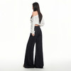 罗蒙秋冬美式复古女士牛仔裤深色高腰喇叭裤宽松显瘦阔腿拖地长裤 商品缩略图7