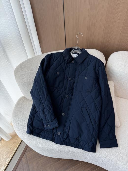 鳄鱼25新品男装日常休闲简约保暖棉服翻领外套 商品图9