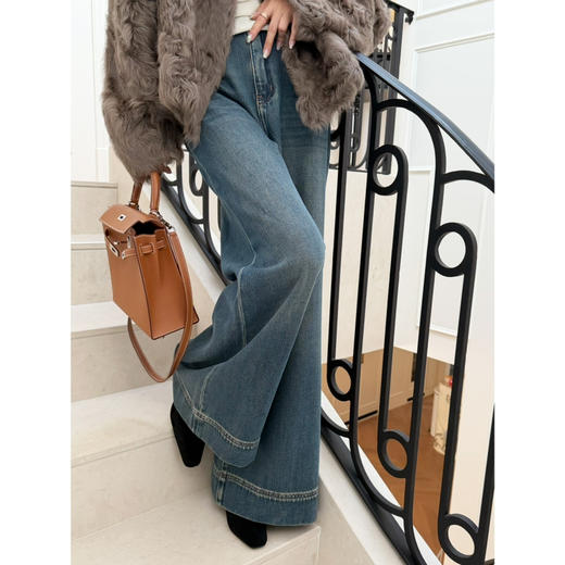 2510512   土耳其🇹🇷 双色 色织牛仔裤，时髦阔腿 商品图0