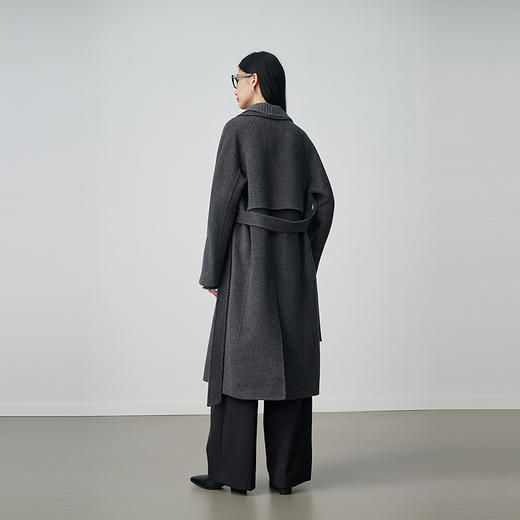 NEELLY纳俪商场同款冬新款复古优雅双面呢大衣女长款气质羊毛外套N25104N03301 商品图1