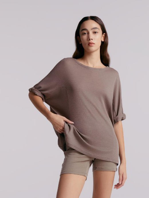 Her Senses｜时装 12HTS08J1 宽松拼接短袖 [ 岩石灰GY08 / 含羞草黄YL06 ] 商品图0