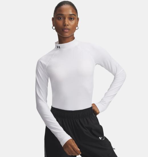 【Coldgear冬训紧身衣】安德玛女子UA Authentics高领运动上衣1368702-100 商品图0