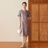 西子/【雾紫千金】高级轻奢丝毛小香风紫色连衣裙/CQTJ333 商品缩略图0