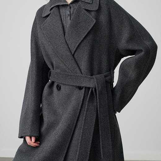 NEELLY纳俪商场同款冬新款复古优雅双面呢大衣女长款气质羊毛外套N25104N03301 商品图2