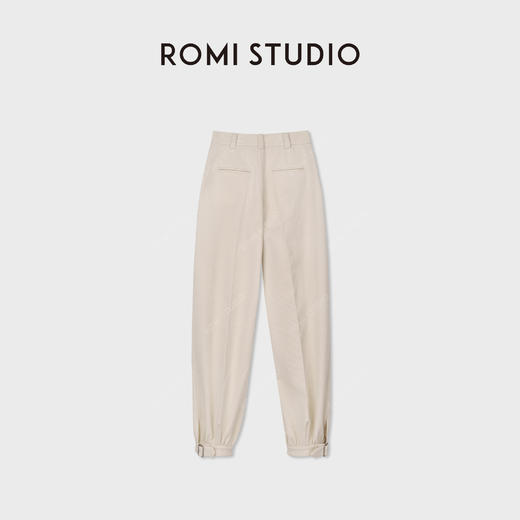 ROMI STUDIO“天丝羊毛”老钱质感坑条肌理宽松收脚裤 RWCWXG5963 商品图2