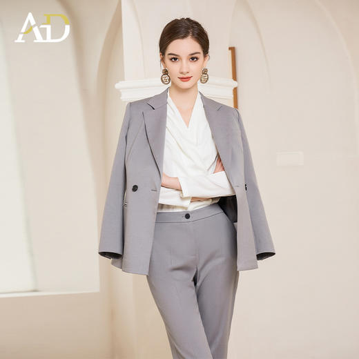 AD白色上衣轻熟法式小众衬衫职业装2023新款漂亮小衫纯色长袖衬衣 商品图1