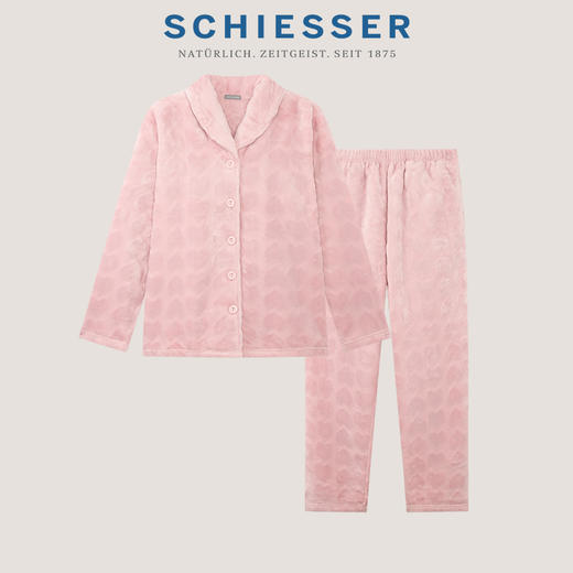 【法兰绒】SCHIESSER德国舒雅女士冬季必备剪花法兰绒厚款家居套装320g 31/26933H 尺码S-XXL 商品图11