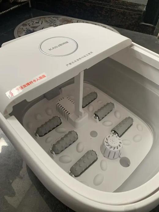 【多妈团购 KASJ凯诗捷T5折叠足浴器送足浴包一袋】水电分离，45℃恒温加热  滚轮按摩 安全无忧，泡脚温暖舒服超轻松 折叠式设计，轻松收纳，随身携带-东橙 商品图10