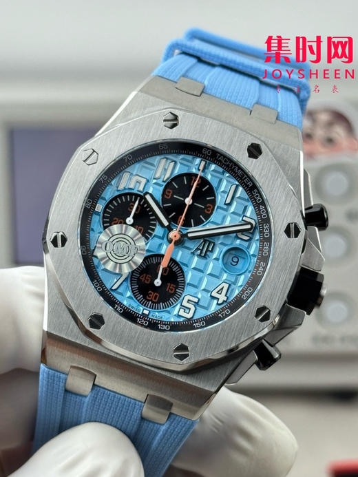 AP爱彼 OMF皇家橡树离岸计时系列 皇家橡树26238 蒂芙尼蓝 男士腕表 12点位小秒盘，表盘尺寸是热门的42mm表径 商品图4