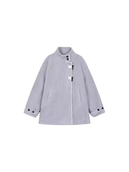 马得工地/MDGDWT13216/贝壳绣廓形摆圈圈呢大衣 商品图3