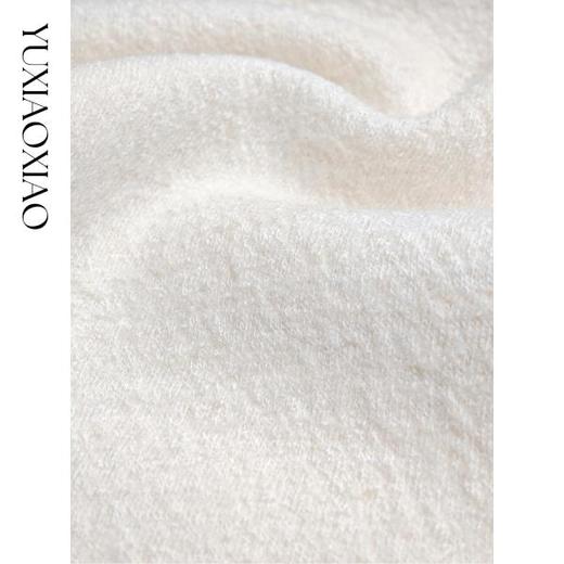 余潇潇【漫调老钱】含羊毛混纺肌理感落肩上衣&宽松直筒裤套装 商品图2