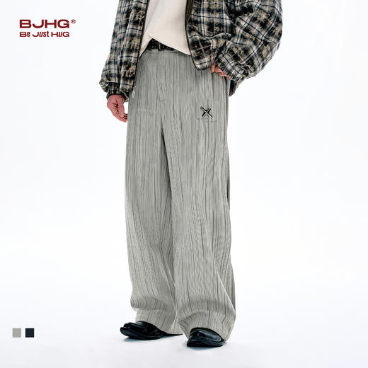 BJHG不计后果灯芯绒裤子男款冬2025新款竖条纹加绒休闲直筒长裤女 商品图0