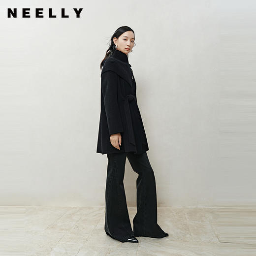 NEELLY纳俪商场同款冬季新款时尚修身显瘦喇叭裤女百搭舒适长裤N25103H01078 商品图0
