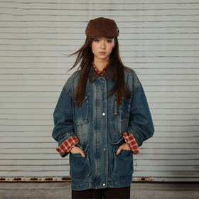 休闲宽松复古质感牛仔外套-纪念日百货门店同款166593977