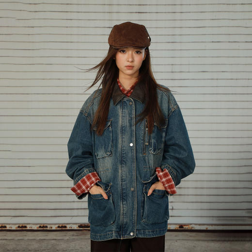 休闲宽松复古质感牛仔外套-纪念日百货门店同款166593977 商品图0