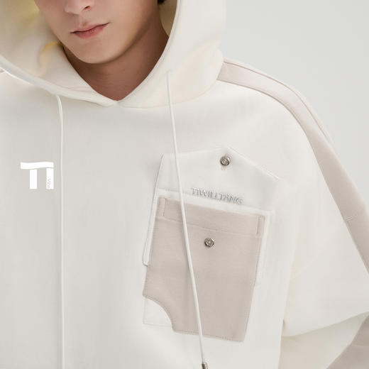 启世录TIWLLTANG“晨雾之径”撞色拉链翻袋卫衣 商品图1