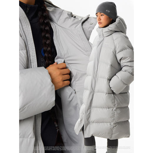 CryingCenter90白鸭绒长款防绒锁温加厚日常连帽羽绒服外套男女款 商品图3