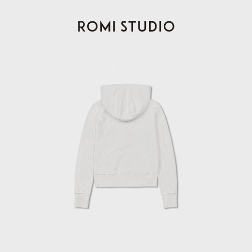 ROMI STUDIO“美式复古”贴布绣毛巾面做旧洗水连帽卫衣RWCAST6312 商品图2
