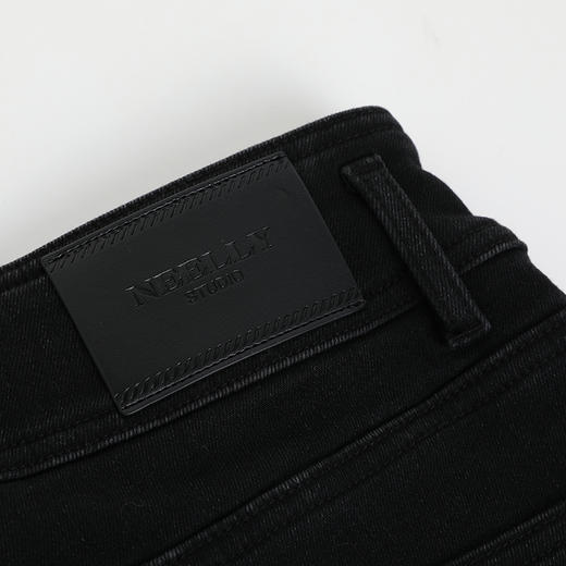 NEELLY纳俪商场同款冬新款简约显瘦小脚牛仔裤女毛边休闲紧身长裤N25114H04564 商品图2