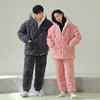 【夹棉暖衣】自然醒「怦然心动」贵妃绒三层加厚夹棉情侣睡衣冬季保暖珊瑚绒家居服女大码男士套装JLM 商品缩略图1