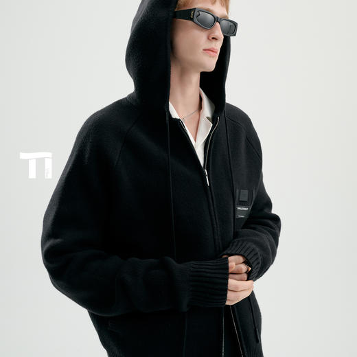 启世录TIWLLTANG“默界叠时”拉链连帽毛衫 商品图4