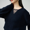 NEELLY纳俪商场同款冬季新款时尚百搭镂空针织衫女宽松休闲上衣N25104A07707 商品缩略图2