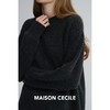 MAISON CECILE 两色|软糯高克重羊绒羊毛圆领松弛慵懒风针织毛衣 商品缩略图2