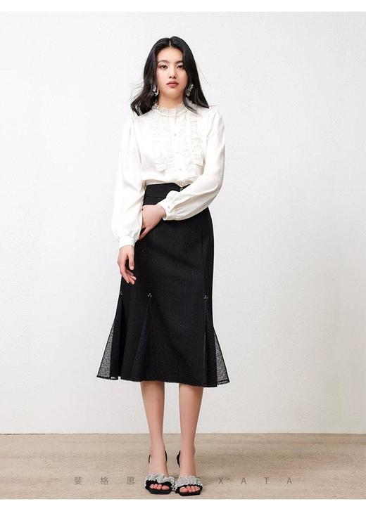 3楼FEXATA服饰(新百)     浪漫木耳边钉珠波点衬衫 商品图4