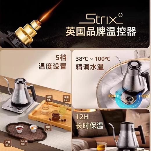 金灶T-90钛电热水壶家用智能烧水壶保温旋钮式水壶泡茶专用煮水壶 商品图2
