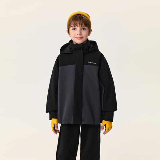 【无氟防泼水】马克珍妮男女童拼色软壳外套2025年秋装新款551659 商品图1