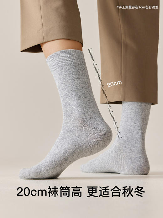 原价33.9元 限时折扣价21.9元 【体慕袜子】羊毛袜子男款秋冬保暖中筒袜抑菌防臭吸汗发热袜子男士加厚长袜 商品图3