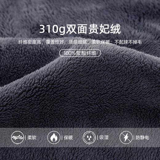 【软绵绵贵妃绒】自然醒「慵懒时光」男士纯色睡衣冬季珊瑚绒韩版连帽秋冬季可外穿家居服JLM 商品图9