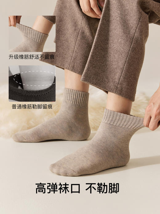 原价28.8 限时折扣价21.9元【体慕袜子】羊绒厚袜子男款秋冬短袜加绒加厚保暖羊毛男士东北防寒中筒袜冬季 商品图3