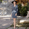AD金扣无袖气质小香风粗花呢连衣裙2023秋季新款名媛千金风背心裙 商品缩略图3