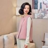 西子/云绒异色羊毛呢双面穿斜襟紫杏色马甲/MJTJ377 商品缩略图4