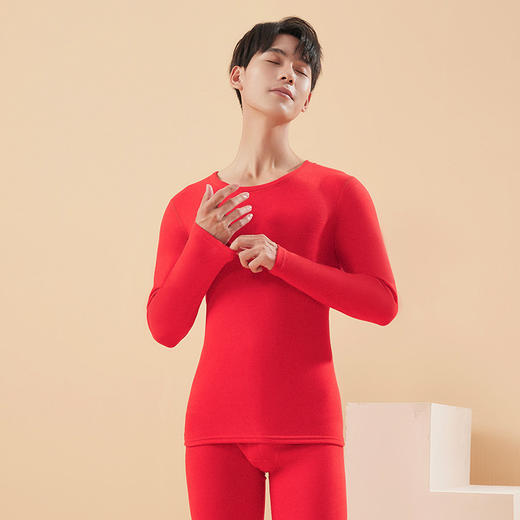 超值俩件，可任选【高弹零压力！温暖无负重】双面磨毛，双倍保暖，新款山羊绒蚕丝保暖内衣套装秋冬女士圆领德绒磨毛秋衣秋裤打底衫。ja 商品图8