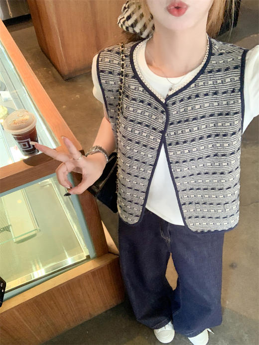 【129元任选2件】最后一波现货！色织小香马甲百搭背心外套 商品图6