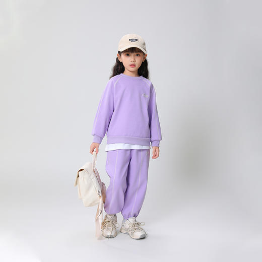 茶稚 儿童加绒卫衣裤套装 男女童套装 螺纹圆领 松紧腰围  穿脱轻松；内里加绒 暖暖软软；A类标准 商品图6