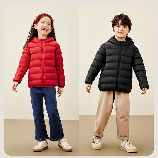【三防】迷你巴拉巴拉男女童厚款保暖连帽羽绒服宝宝立领羽绒外套 商品图2
