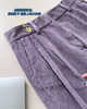 杨采钰法国𝐁𝐒灯芯绒紫色直筒裤阔腿裤101708 商品缩略图9
