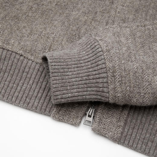 ROMI STUDIO“自我轮廓”羊毛亚麻针织翻领短款兜腰外套RWCWWG6486 商品图5