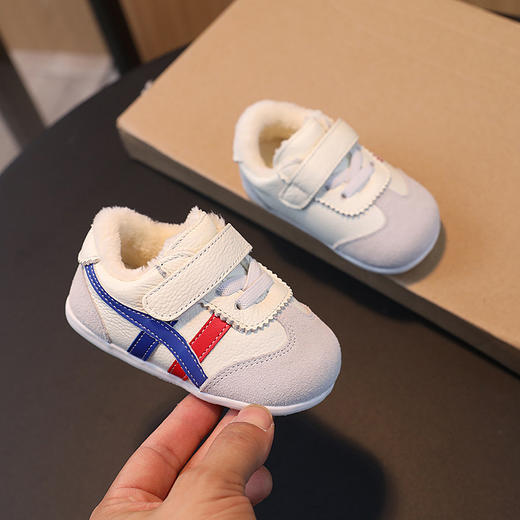【牛皮柔软透气不闷脚❗️内加毛绒柔软更温暖】一岁宝宝鞋子男冬加绒加厚婴儿学步鞋软底婴儿棉鞋女婴儿鞋子冬鞋。hb 商品图0